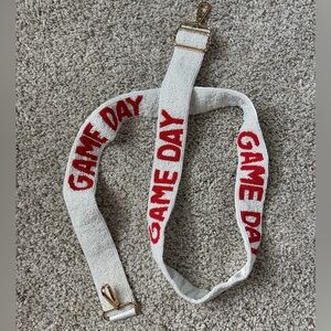 Altar’d State White and Red 'Game Day' Purse Strap